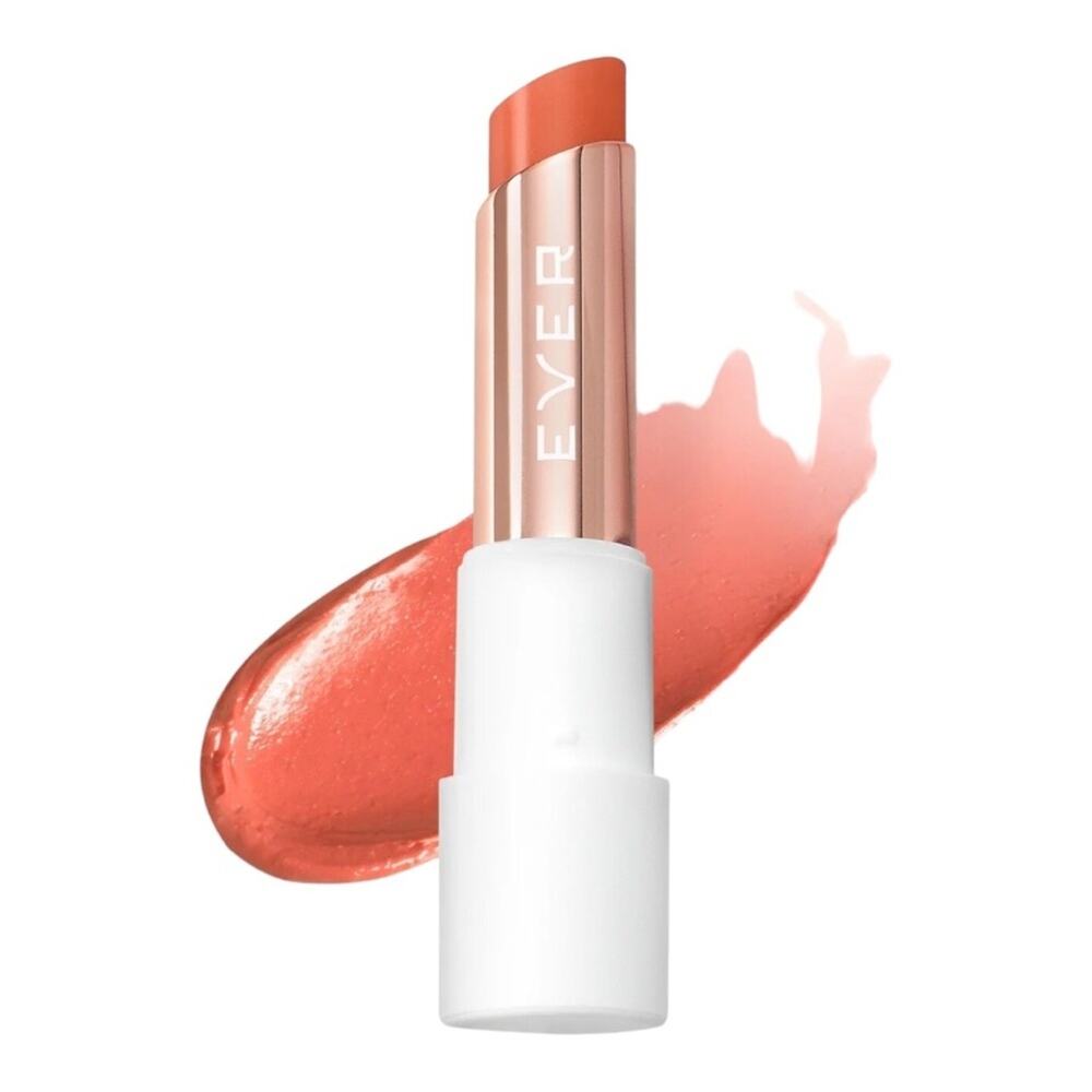 EVER Smooth Peptide Lip Therapy Coral Orange Pink Hydrating Lip Balm NIB